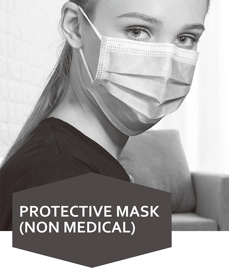 Three-Layer Blue Disposable, Melt-Blown Cloth Protective, Labor Protection, Non-Woven Masks