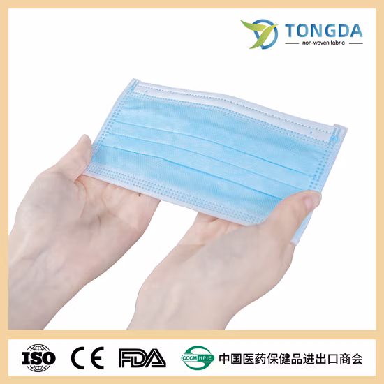 Disposable Ce Bfe95 Bfe99 ISO 13485 3ply Medical Surgeon Surgical Nonwoven Doctor Face Mask with Earloops