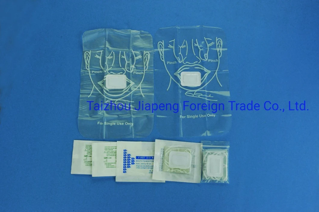 Single Use First Aid Kit Disposable CPR Mouth to Mouth Face Shield Mask