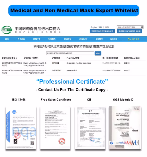 CE Manufacture 3 Ply Non-Woven Disposable Medical Face Mask